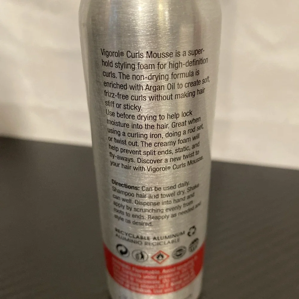 Vigorol Curls Mousse with Argan Oil – Super‎ Hold, 2.5 oz
